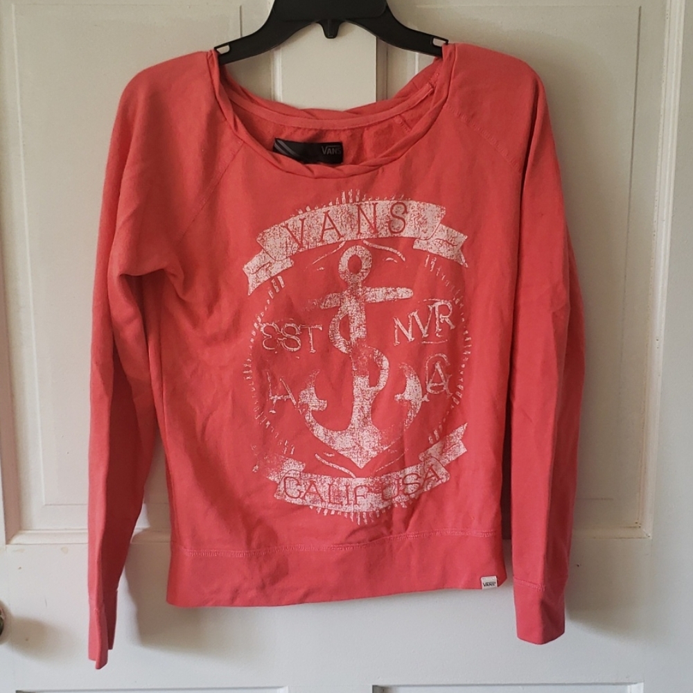 Vans Coral Pink Faded Long Sleeve Shirt